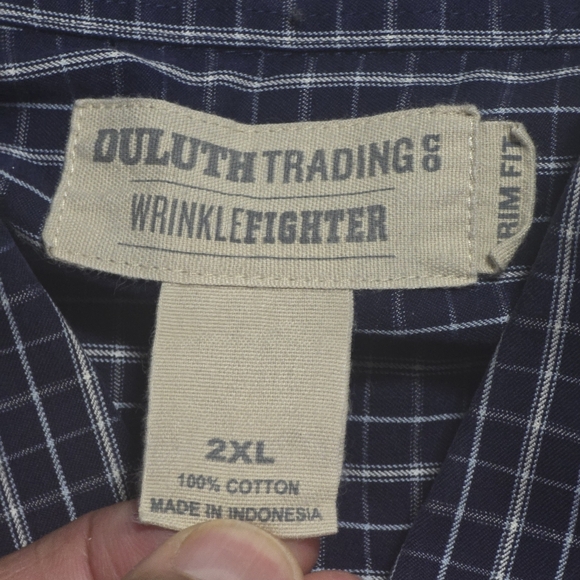 Duluth Trading Co Wrinklefighter Long Sleeve Button Down Men's Size 2XL - Picture 6 of 15